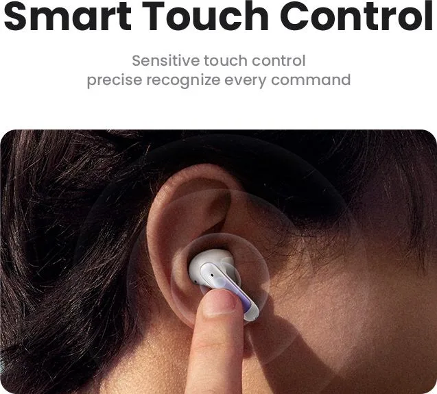 USAMS earphones με θήκη φόρτισης US-XD19, TWS, ENC, Φ13mm, μαύρα — εικόνα 5