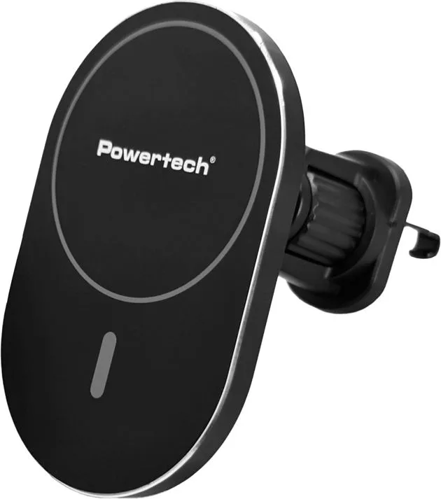 POWERTECH ασύρματος φορτιστής & βάση αυτοκινήτου PT-1241, 15W, μαύρος — εικόνα 2