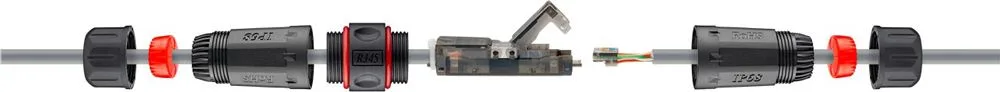 GOOBAY σύνδεσμος καλωδίων CAT 6 44415, UTP, αδιάβροχος, toolfree — εικόνα 5