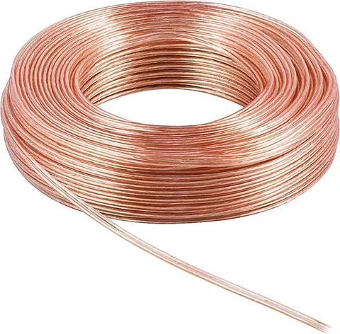 POWERTECH καλώδιο ήχου 2x 0.50mm² CAB-SP012, CCA, 10m, διάφανο
