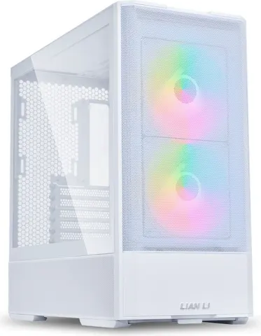 LIAN LI LANCOOL 207 White - ATX PC Case (4 FANS) 2 x front 140 ARGB PWM & 2 bottom 120 PWM reverse
