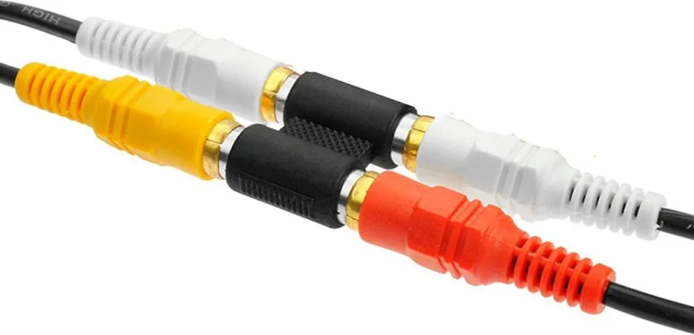 POWERTECH αντάπτορας 2x RCA θηλυκό σε θηλυκό CAB-R022, μαύρος — εικόνα 2