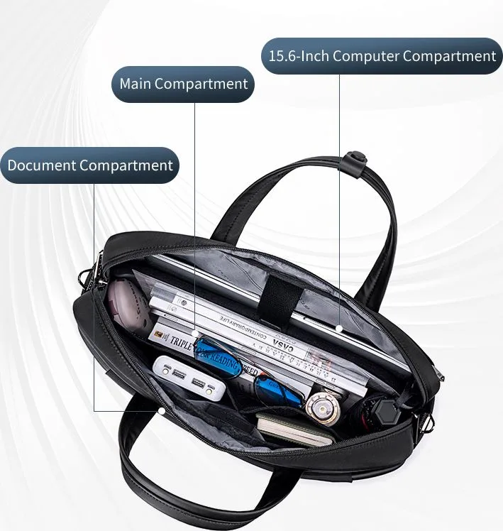 ARCTIC HUNTER τσάντα ώμου GWB00848 με θήκη laptop 15.6", 9L, μαύρη — εικόνα 3