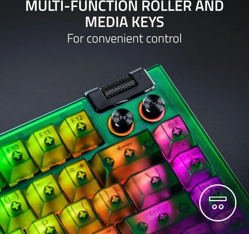 Razer BLACKWIDOW V4 75% Phantom Ed. - Mechanical - RGB - Hot-Swappable - Orange Tactile Switches — εικόνα 4