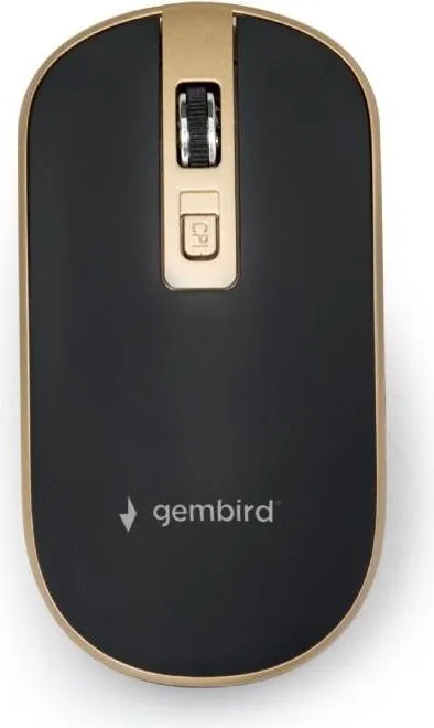 GEMBIRD ασύρματο ποντίκι, Μαυρο/χρυσο — εικόνα 2