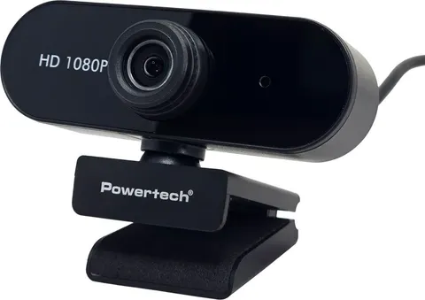 POWERTECH web camera PT-1382, 2MP, 1080p FHD, ρυθμιζόμενη εστίαση, 1.5m, μαύρη