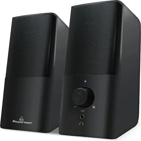 POWERTECH ηχεία Premium sound PT-847, 2x 3W, 3.5mm, μαύρα