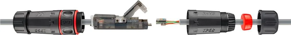 GOOBAY σύνδεσμος καλωδίων CAT 6 44415, UTP, αδιάβροχος, toolfree — εικόνα 4