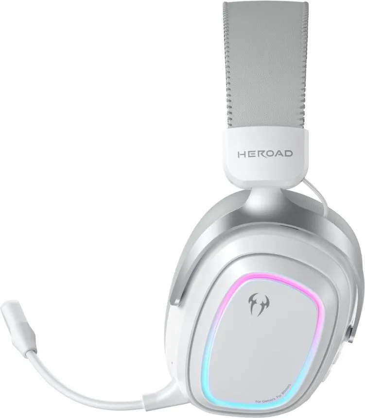 QCY Heroad GT2 White Wired/Wireless/BT/3.5jack/USB-C THX Gaming Headset PS4/PS5/PC — εικόνα 2