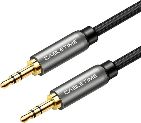 CABLETIME καλώδιο ήχου 3.5mm CT-P11GN, AUX, 1m, μαύρο