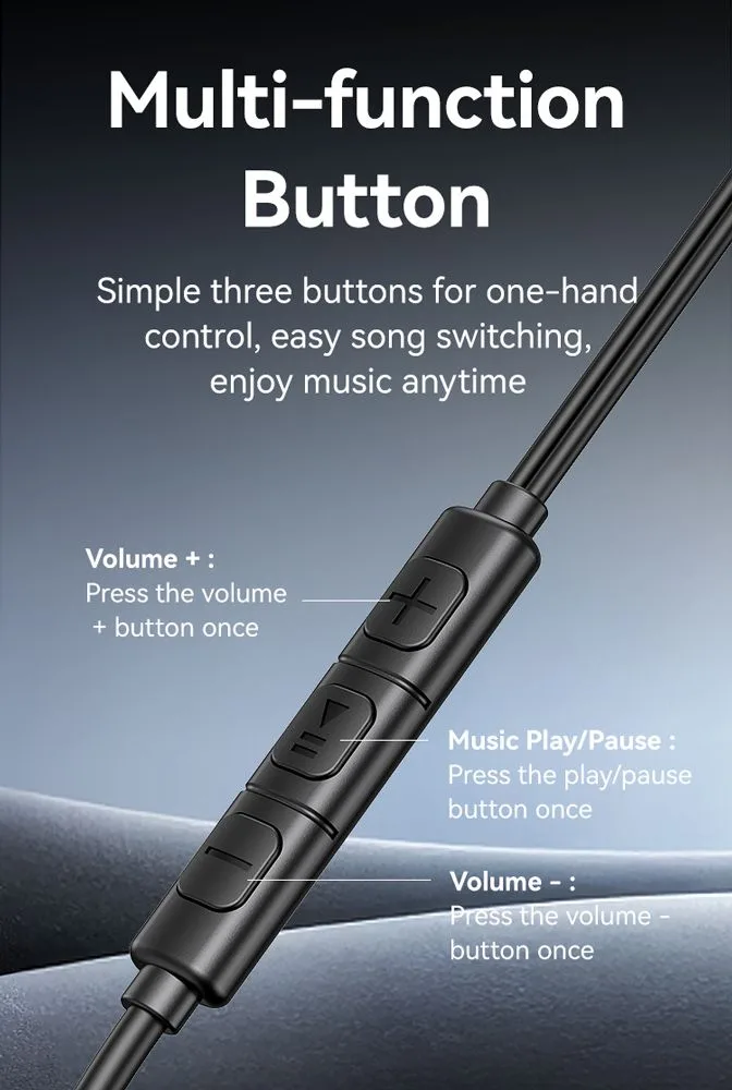 USAMS earphones με μικρόφωνο US-SJ758, USB-C σύνδεση, μεταλλικά, 1.2m, γκρι — εικόνα 5