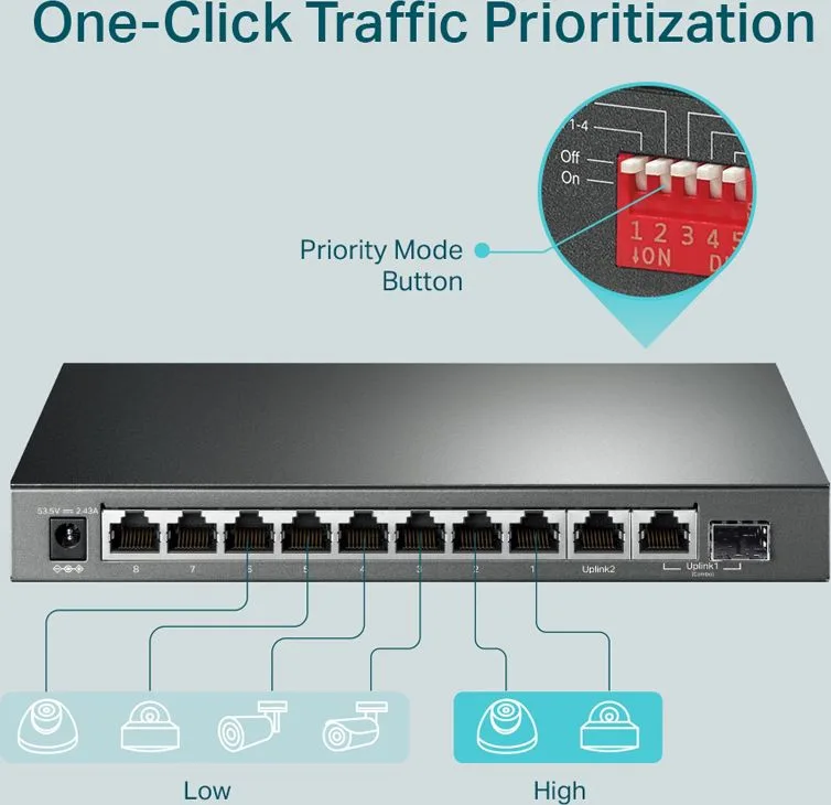 TP-LINK Desktop Switch TL-SG1210MP, 10-Port Gigabit, Ver 2.0 — εικόνα 4