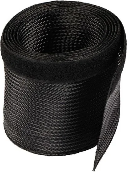 POWERTECH δεματικό καλωδίων τύπου Flex Wrap TIES-001, 1.8m, μαύρο — εικόνα 2