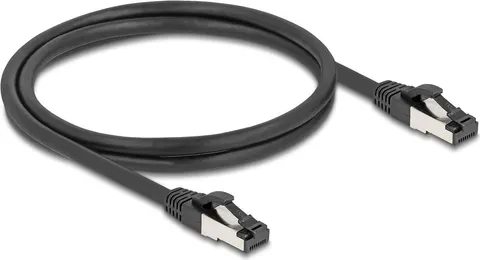 DELOCK καλώδιο δικτύου 80571, CAT 8.1 S/FTP, copper, 2000MHz, 1m, μαύρο