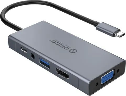 ORICO docking station MC-U501P, 5 θυρών, USB-C σύνδεση, 60W PD, 4K, γκρι