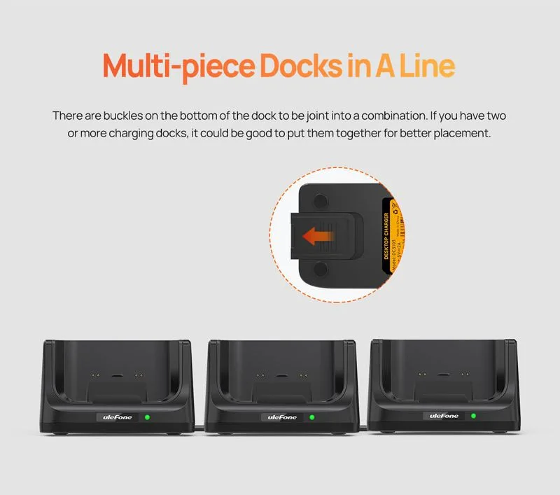ULEFONE βάση φόρτισης DC3103 για Power Armor 16 Pro, 10W, μαύρη — εικόνα 4