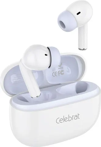 CELEBRAT earphones με θήκη φόρτισης W73, True Wireless, 13mm, 33/380mAh, λευκά