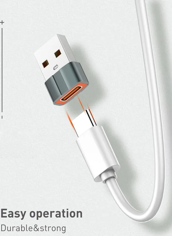 LDNIO αντάπτορας USB σε USB-C LC150, αρσενικό σε θηλυκό, γκρι — εικόνα 5