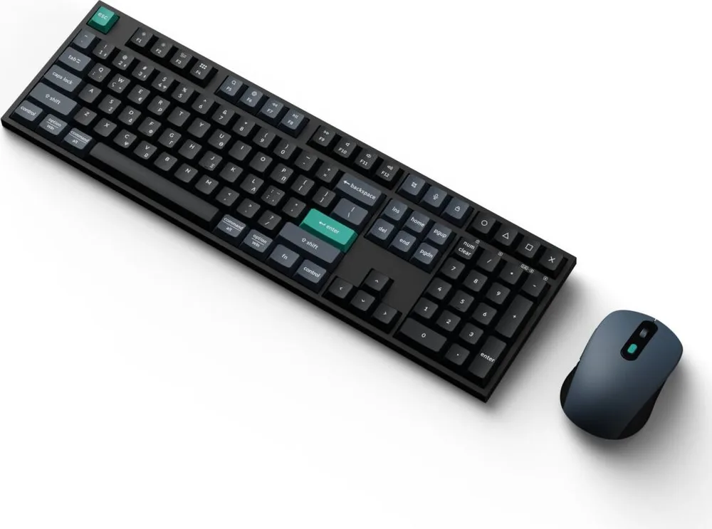 Keychron B36 Combo (KCBD2-GR) Wireless Keyboard and Mouse 100% GR Layout Black-Green — εικόνα 2