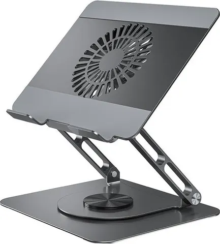 XO C182 ΜΕΤΑΛΛΙΚΗ βάση ΣΤΗΡΙΞΗΣ Laptop/tablet, με ΑΝΕΜΙΣΤΗΡΑ, ασημί