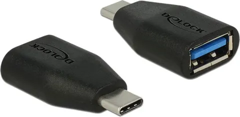 DELOCK αντάπτορας USB-C σε USB 3.1 θηλυκό 65519, 10Gbps, μαύρος