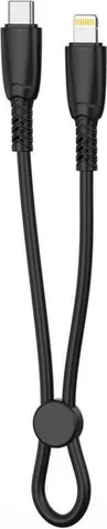 XO NB-Q248A καλώδιο φόρτισης Saluo Series Silicone PD ΣΕ Lightning, 27W, 25cm, μαύρο
