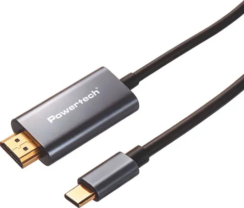 POWERTECH καλώδιο USB-C σε HDMI PTR-0210, 4K/30Hz, 10 Gbps, 2m, μαύρο