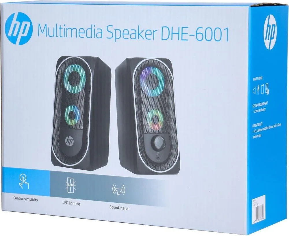 HP ηχεία DHE-6001 USB με LED με είσοδο ακουστικών — εικόνα 2