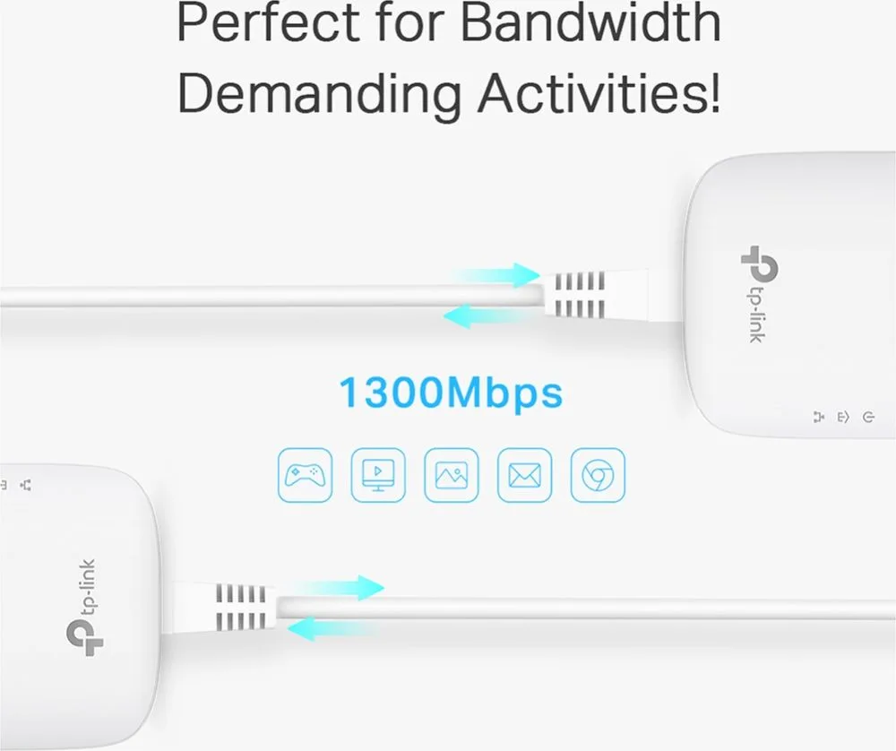 TP-LINK Passthrough Powerline Starter Kit TL-PA8010P, AV1300, Ver: 3.0 — εικόνα 2