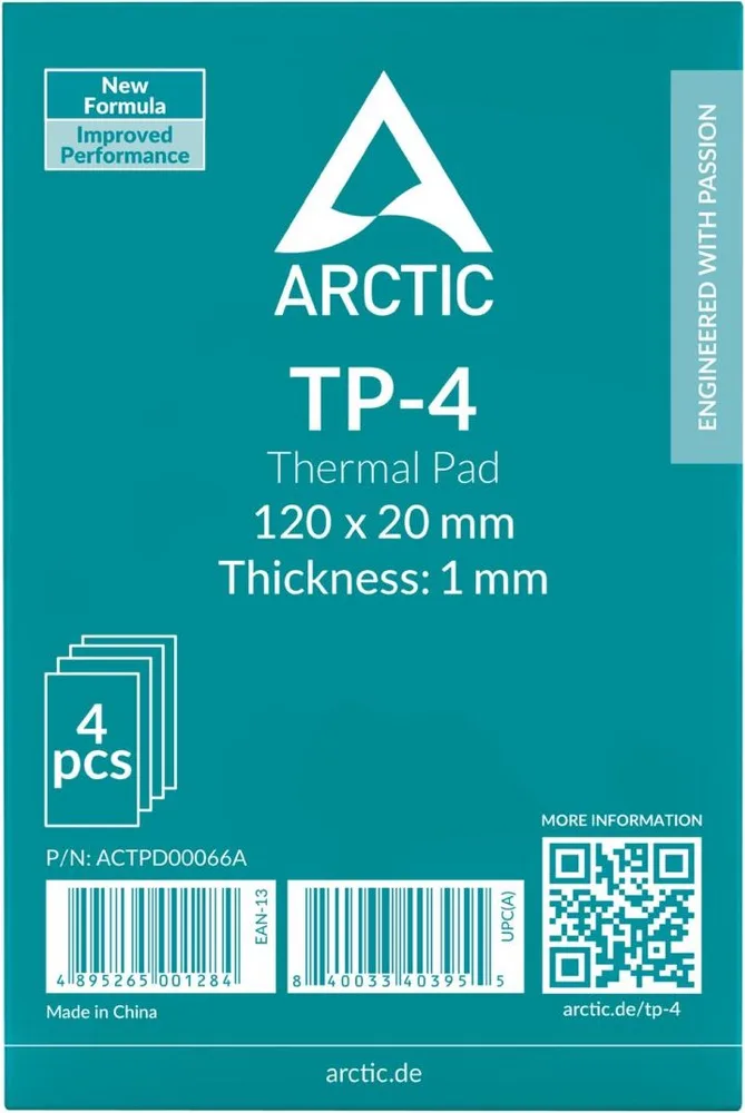 Arctic TP-4 120x20mm, 1.0mm - 4 Pack Premium Performance Thermal Pad — εικόνα 3