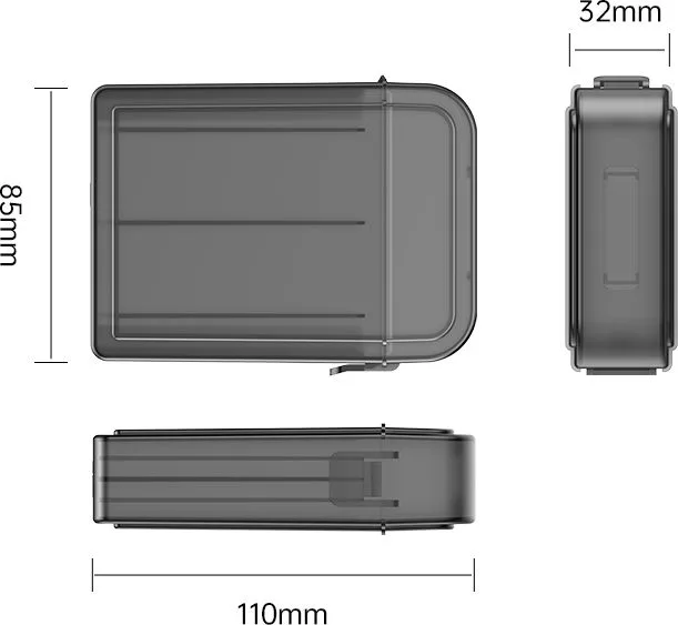 ORICO θήκη προστασίας για 2x 2.5" HDD PPH25, γκρι/διάφανη — εικόνα 4