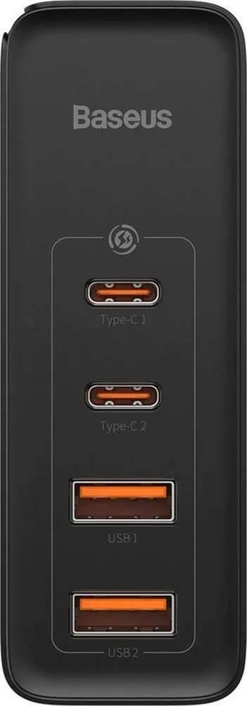 BASEUS GAN 2 PRO φορτιστής ΓΡΗΓΟΡΗΣ φόρτισης, 2 ΘΥΡΕΣ Type C + 2 ΘΥΡΕΣ USB, 100W, ΜΑΥΡΟΣ — εικόνα 2