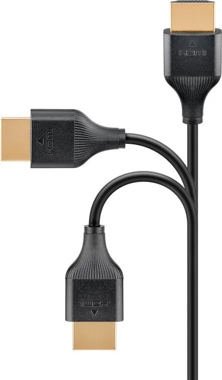 GOOBAY καλώδιο HDMI 75294 με Ethernet, slim, 4K/60Hz, 18 Gbps, 2m, μαύρο — εικόνα 4