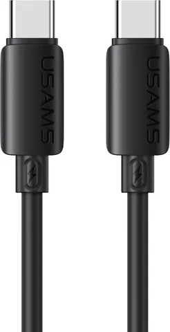 USAMS καλώδιο USB-C SJ787, σιλικόνης, 60W, 480Mbps, 1m, μαύρο
