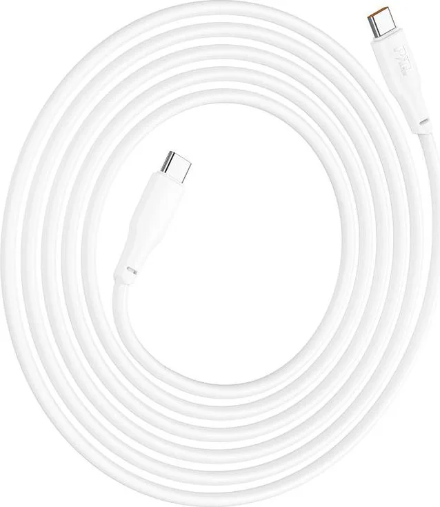 HOCO X93 καλώδιο φόρτισης και δεδομένων Force, Type-C ΣΕ Type-C, 2m, 60W, λευκό — εικόνα 2