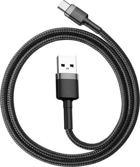 BASEUS Cafule, καλώδιο φόρτισης, USB ΣΕ Type-C, 0.5m, 3A, Γκρι+μαυρο — εικόνα 2
