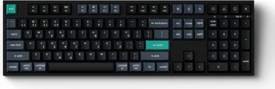 Keychron B36 (B36-K9-GR) Wireless Keyboard 100% GR Layout Black — εικόνα 2