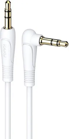 KAKUSIGA καλώδιο ήχου 3.5mm KSC-521, AUX, 90°, HiFi 1m, λευκό