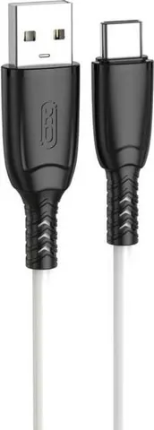 XO NB245 καλώδιο φόρτισης ΣΙΛΙΚΟΝΗΣ Suluo Series Type-C, 1M, λευκό