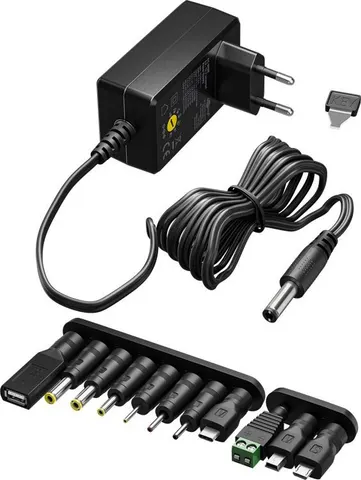 GOOBAY επιτοίχιος φορτιστής 74436, 5V-15V, 36W, 12 tips