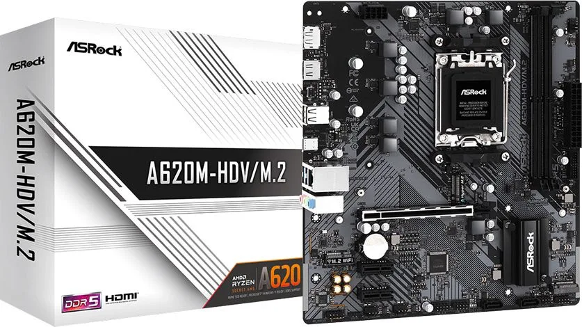 ASROCK μητρική A620M-HDV/M.2, 2x DDR5, AM5, USB 3.2, Matx — εικόνα 4