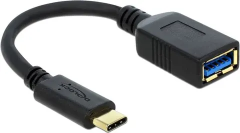 DELOCK καλώδιο USB-C σε USB 65634, USB3.1, Gen 1, 3A, 5Gbps, 15cm, μαύρο