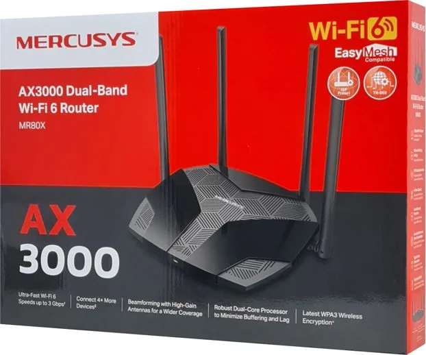 MERCUSYS router MR80X, Wi-Fi 6, 3Gbps AX3000, Dual Band — εικόνα 5