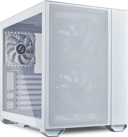 LIAN LI O11 AIR MINI White PC Case ATX / M-ATX with 3 standard Fans (front 120mmx2, rear 120mmx1) Me