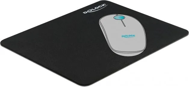 DELOCK mouse pad 12005, 22x18x0.2cm, μαύρο — εικόνα 2