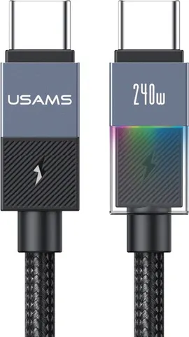 USAMS καλώδιο USB-C SJ775, 240W, 480Mbps, 1.2m, μαύρο
