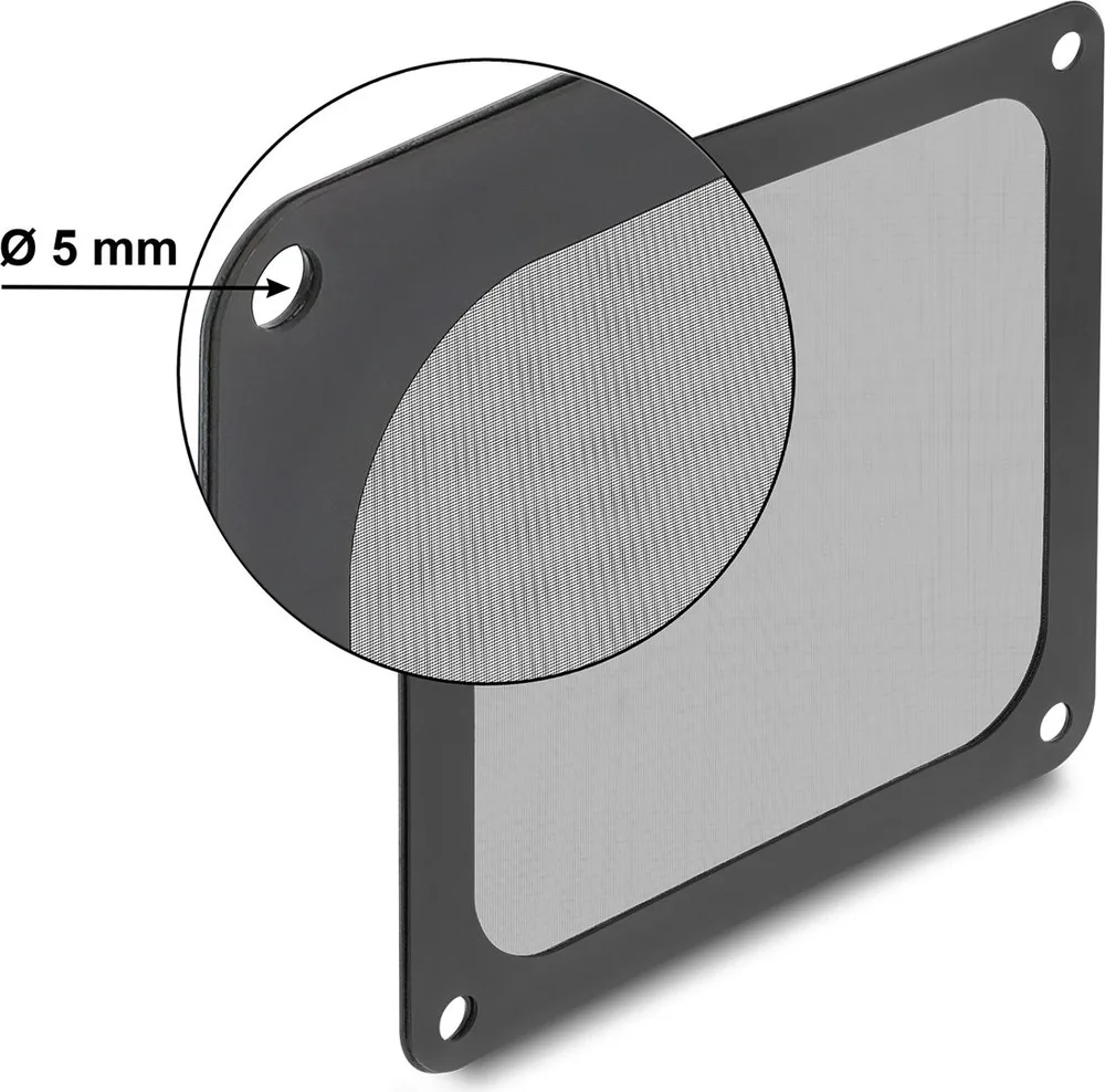 DELOCK φίλτρο σκόνης για 120mm ανεμιστήρα 67717, μαγνητικό, μαύρο — εικόνα 3