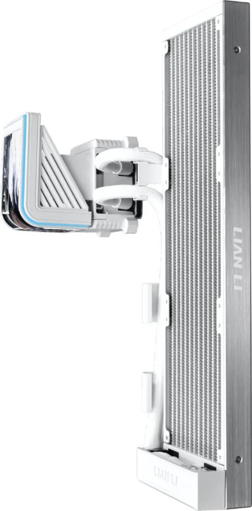 LIAN LI HydroShift II OLED Curved 360mm Fanless - AIO Water Cooling - 6.67" 2Κ Display - White — εικόνα 2