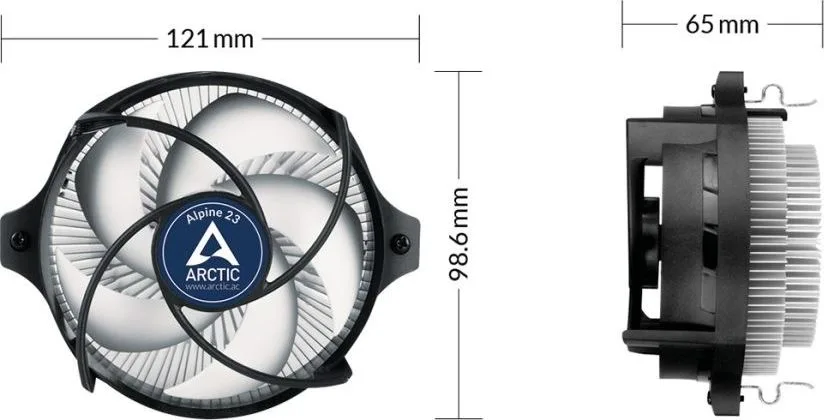Arctic Alpine 23 - 95W CPU Cooler for AMD socket AM4 — εικόνα 8
