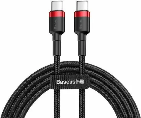 BASEUS Cafule καλώδιο φόρτισης, PD 2.0 Type-C, 3A, 60W, 1M, κόκκινο, μαύρο